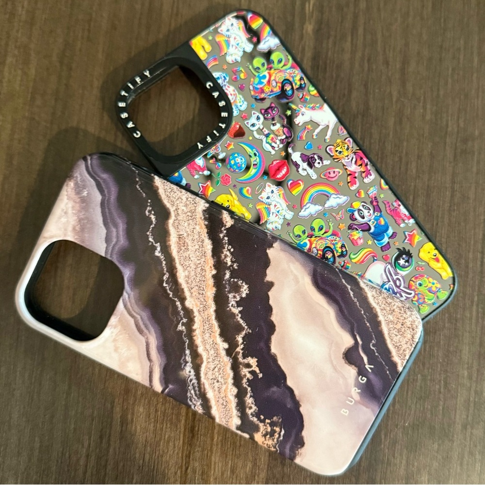 Casetify Multicolor Lisa Frank and Burga Marble Phone Cases Bundle